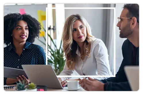 Business woman with coworkers